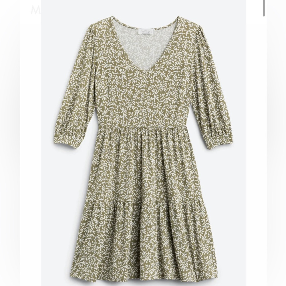 Green, floral, and fun dress